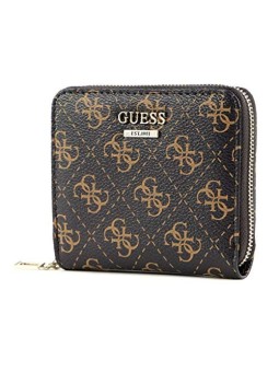 Portafoglio Guess Camy SLG Piccola Zip Marrone Donna