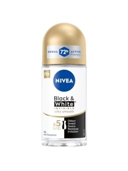 NIVEA BlackWhite Invisible Silky Smooth antitraspirante rollon 50ml