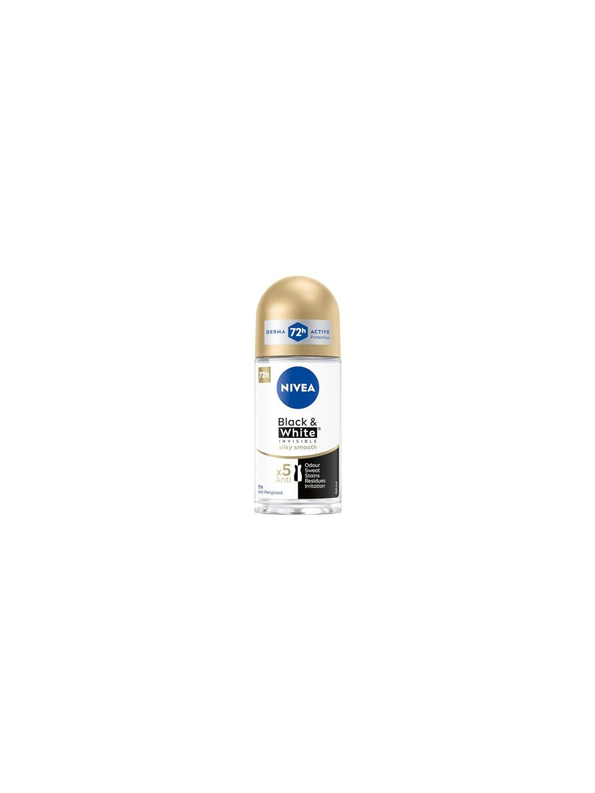 NIVEA BlackWhite Invisible Silky Smooth antitraspirante rollon 50ml