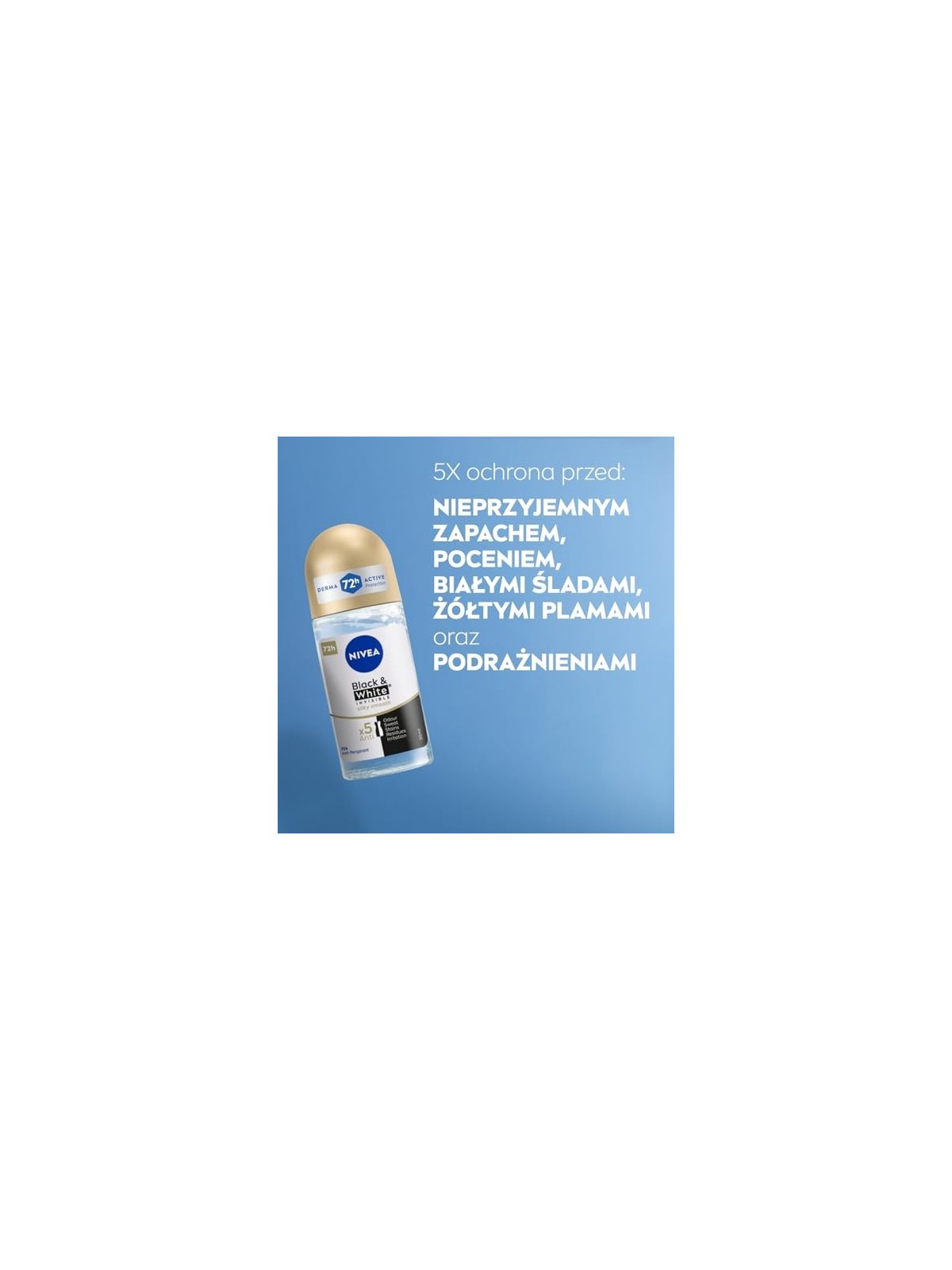 NIVEA BlackWhite Invisible Silky Smooth antitraspirante rollon 50ml