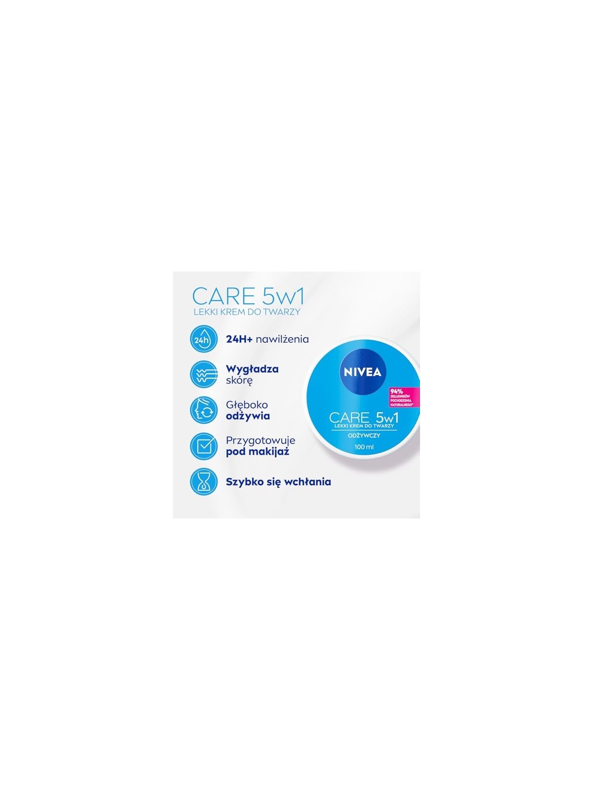 NIVEA Care 5in1 crema viso nutriente leggera 100ml