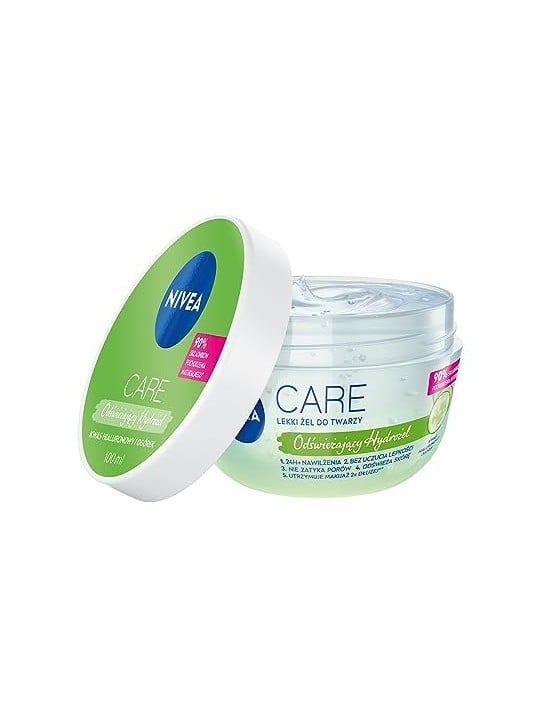 NIVEA Care Fresh Hybrid Gel crema viso gel per pelli grasse e miste con acido ialuronico 100ml