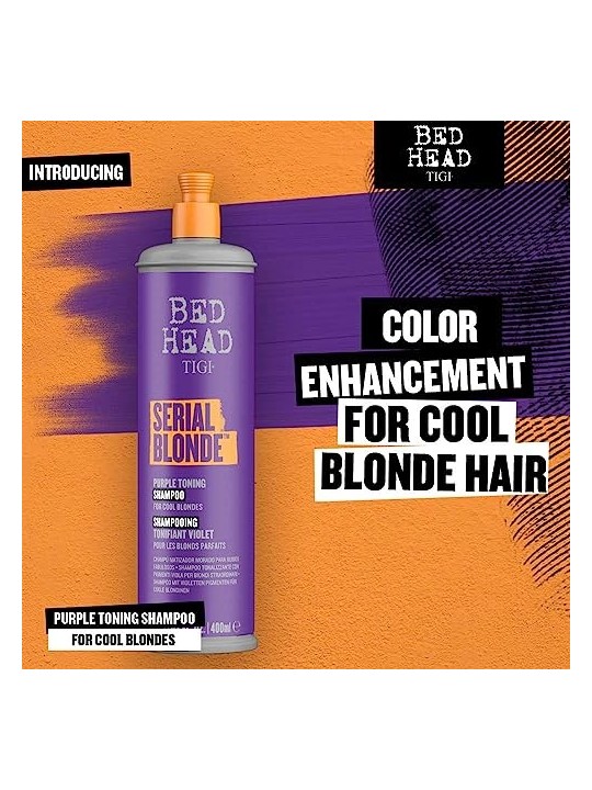 Tigi Bed Head Serial Blonde Purple Toning Shampoo for Cool Blondes 400 ml
