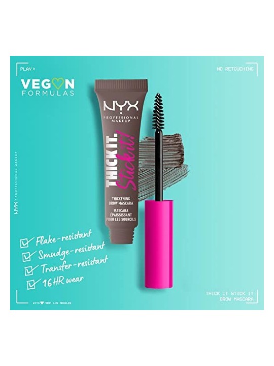 Nyx Professional Make Up TICK IT STICK IT mascara per sopracciglia n05 cool ash brown unisex 1u
