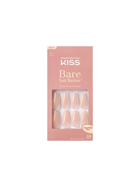 Kiss My Face Bare but Better Nails Nude Drama 28 pezzi donna
