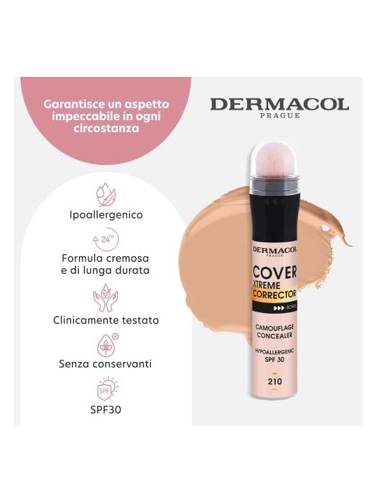Dermacol Copertura Xtreme correttore SPF 30 8 g donna 207