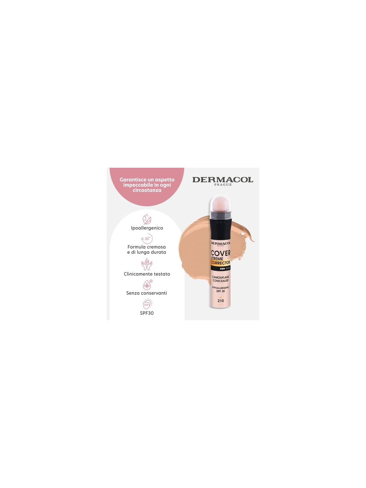 Dermacol Copertura Xtreme correttore SPF 30 8 g donna 207