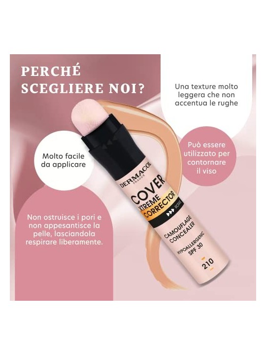 Dermacol Copertura Xtreme correttore SPF 30 8 g donna 207