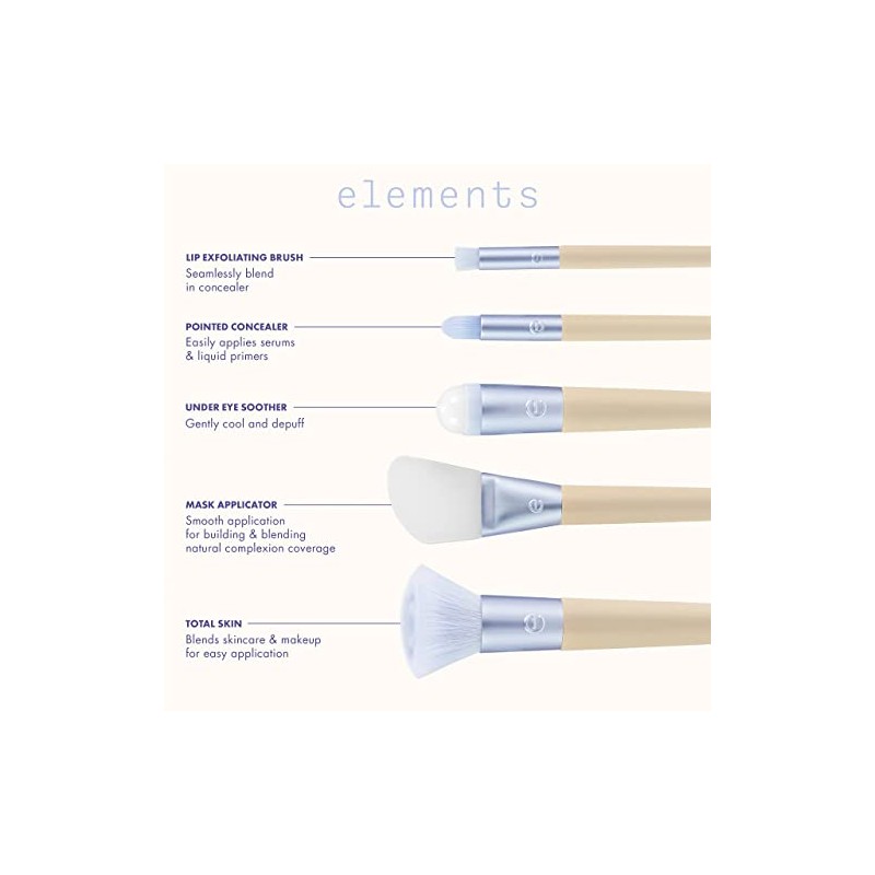 Set 5 pz Ecotools ELEMENTS WATER HYDRO-GLOW unisex