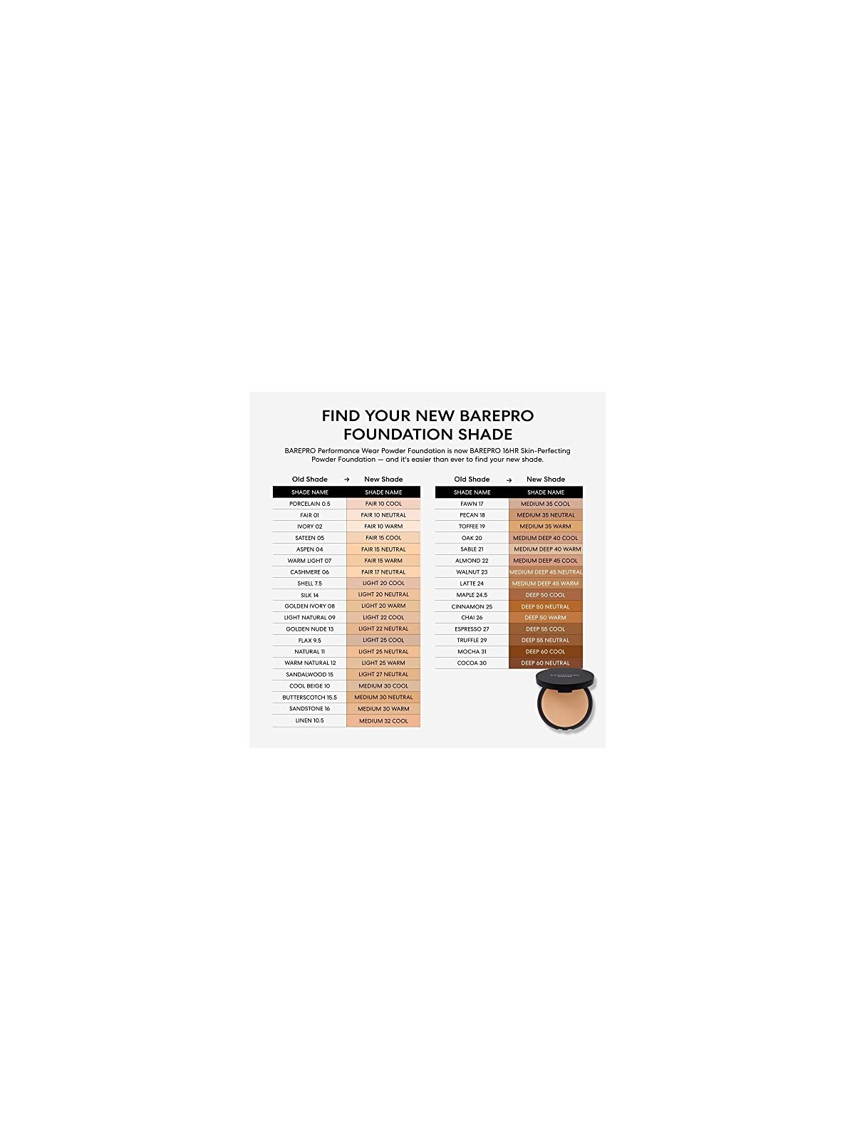 Bare Minerals BAREPRO Fondotinta in Polvere 16 ore Deep Deep 60 Neutral 8 gr unisex