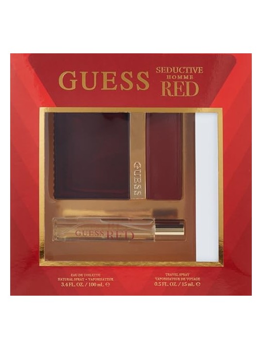 Guess Set Regalo Seductive Red Pour Homme Eau de Toilette 100 ml e Eau de Toilette 15 ml Uomo 100ml