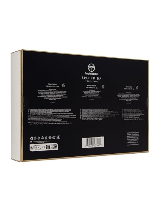 Sergio Tacchini Splendida Dï¿½ï¿½rkovï¿½ï¿½ sada: Profumo 100ml  Gel doccia 100ml  Latte corpo 100ml