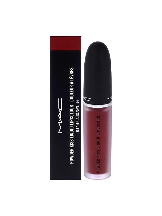 MAC Powder Kiss Liquid Lipcolour 5ml Numero 975 Ruby Boo