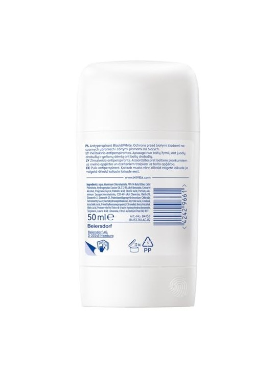 NIVEA BlackWhite Invisible Stick antitraspirante trasparente 50ml