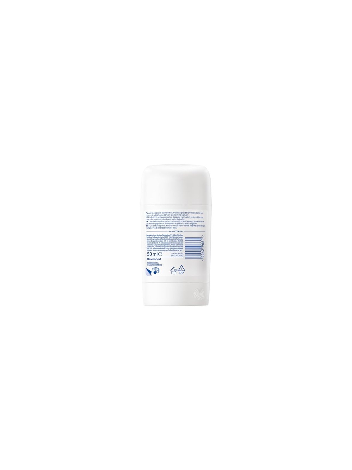 NIVEA BlackWhite Invisible Stick antitraspirante trasparente 50ml