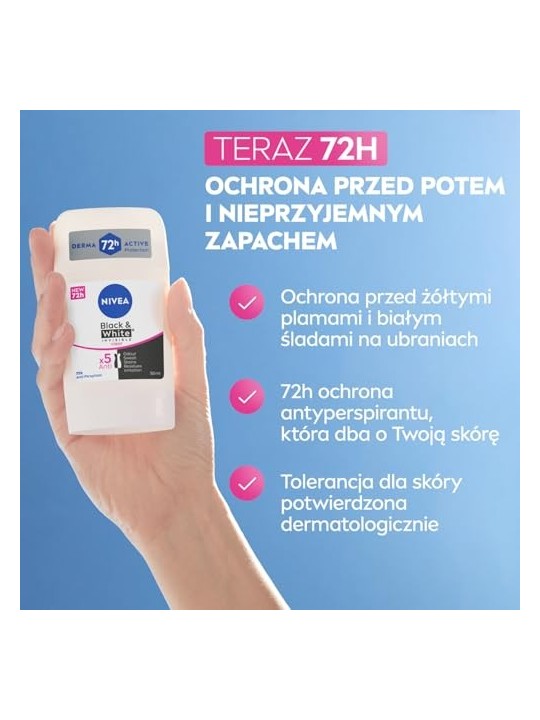 NIVEA BlackWhite Invisible Stick antitraspirante trasparente 50ml