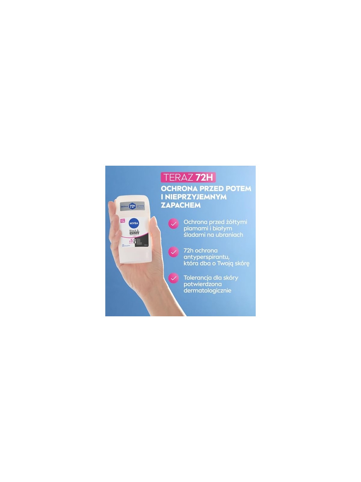 NIVEA BlackWhite Invisible Stick antitraspirante trasparente 50ml