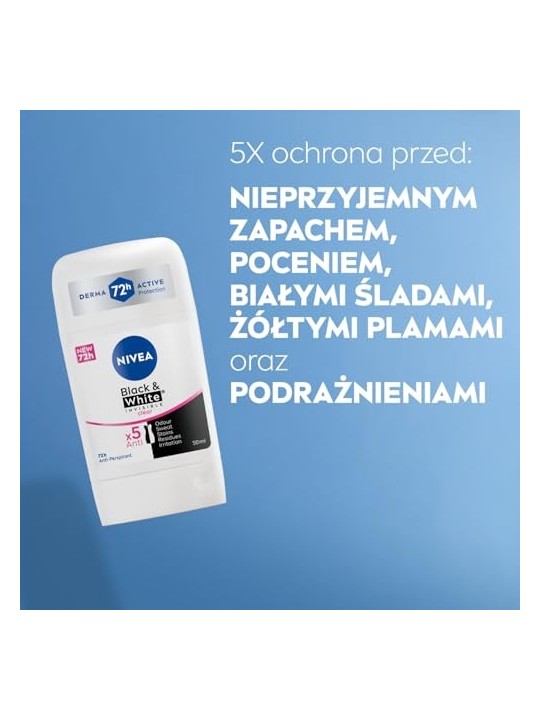 NIVEA BlackWhite Invisible Stick antitraspirante trasparente 50ml