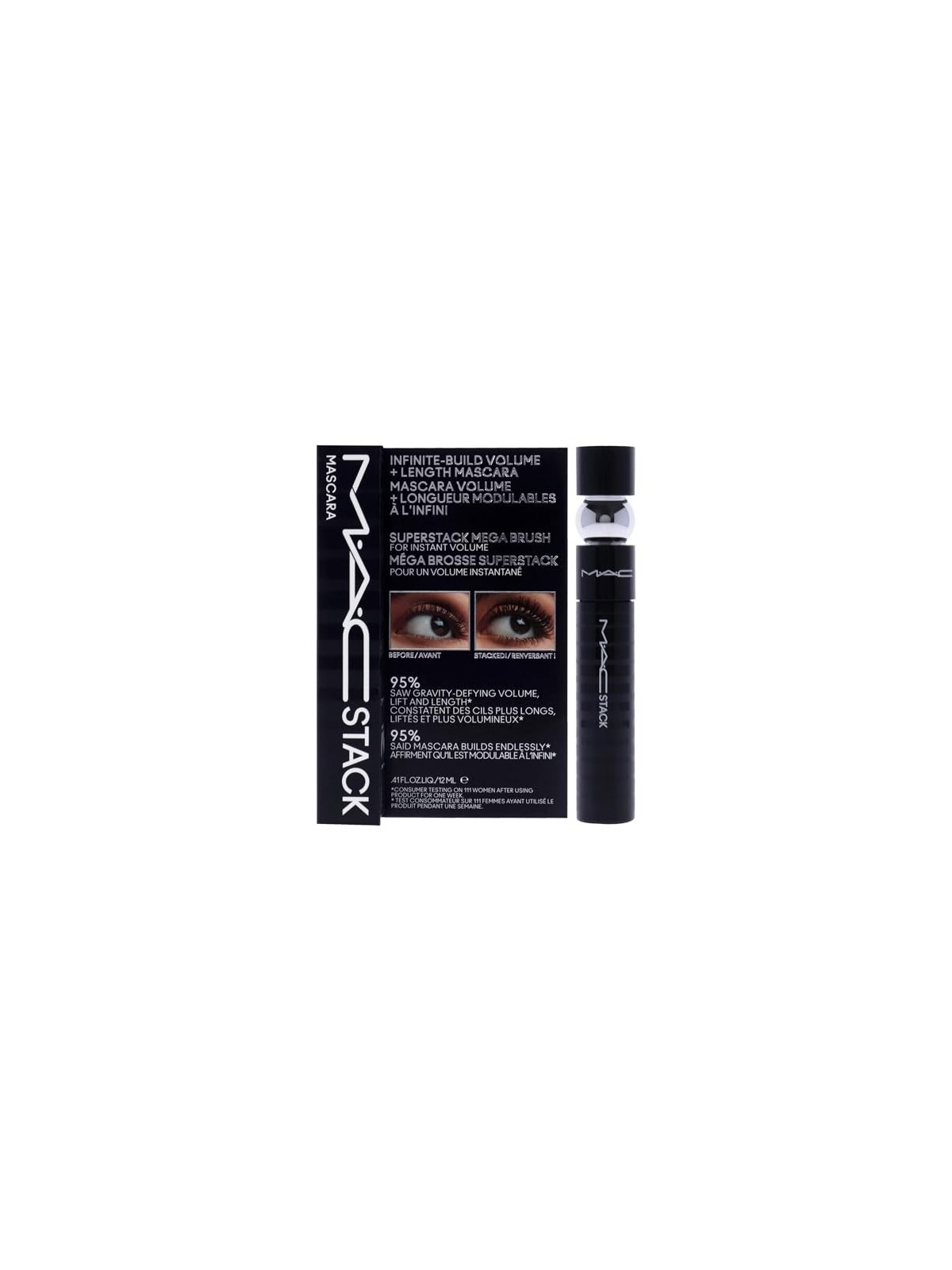MAC Stack Macro Mascara donna 12ml Black