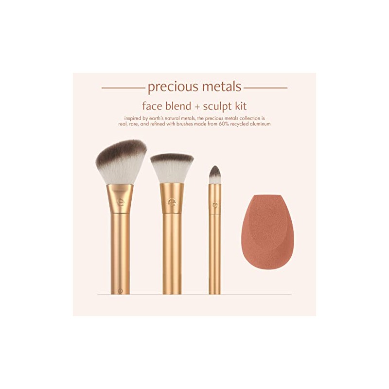 Set pennelli viso EcoTools Miscela metalli preziosi