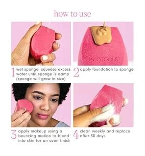 EcoTools Spugnetta per il trucco all'acqua di rose Bioblender donna 1 unit