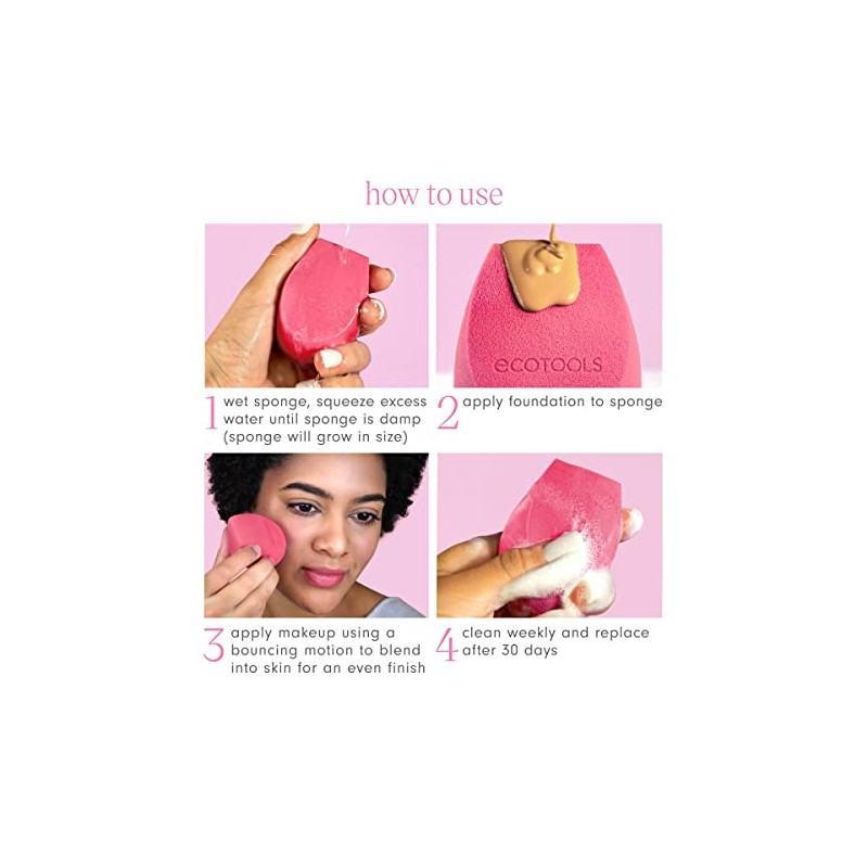 EcoTools Spugnetta per il trucco all'acqua di rose Bioblender donna 1 unit