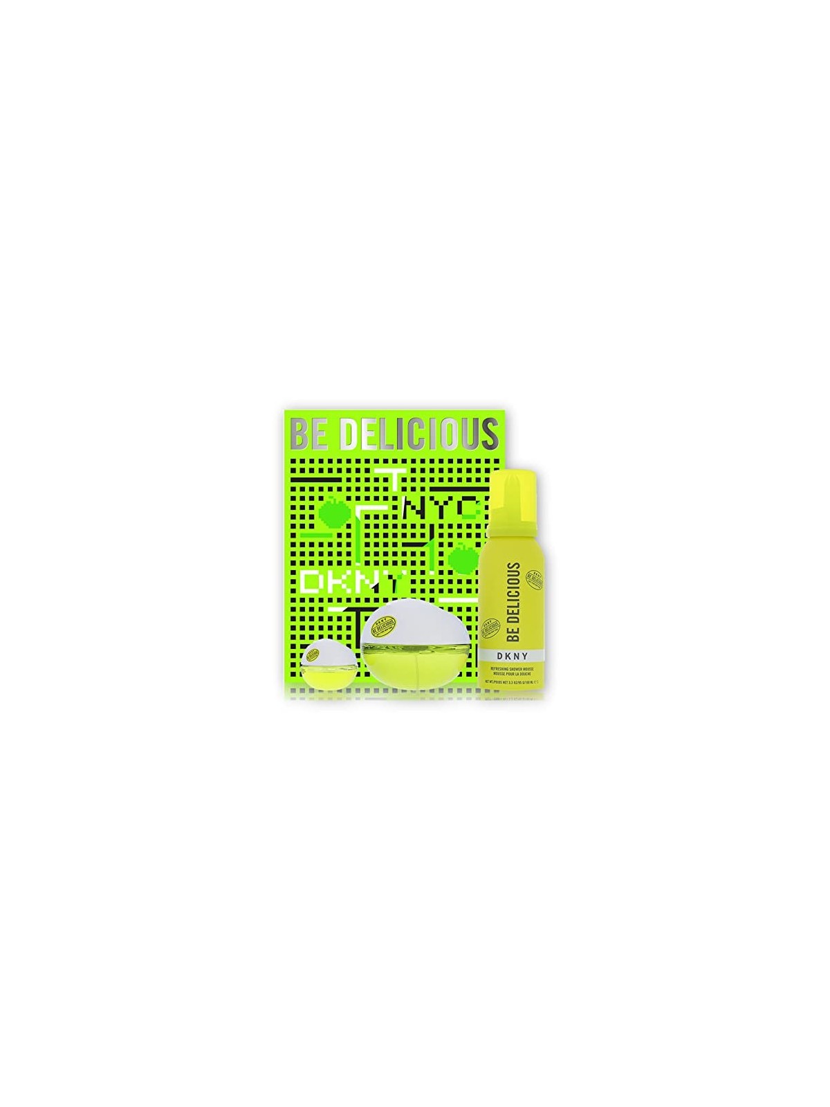 DKNY Set regalo Be Delicious eau de parfum 100 ml docciaschiuma 150 ml e miniatura eau de parfum 7 ml donna 100ml