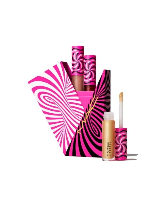 Set di Trucchetti MAC Lipglass Gloss per Labbra Optical Delusion 24 g e Tiktalk of the Town 24 g
