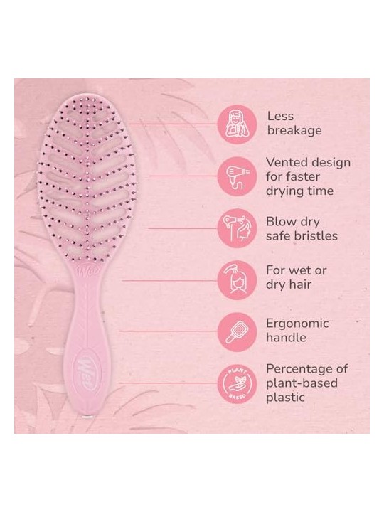 Wet Brush Go Green Speed Dry Hairbrush Spazzola per capelli che accelera l'asciugatura
