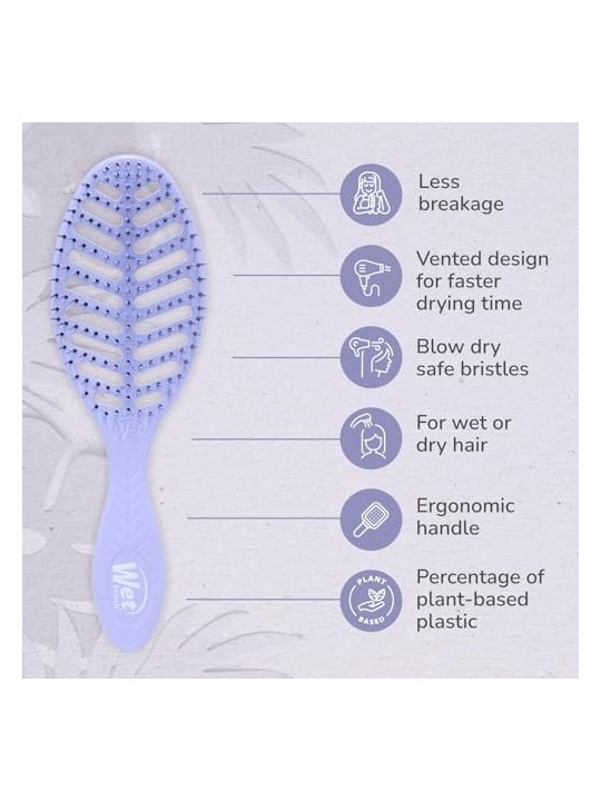 Spazzola per capelli Wet Brush Go Green Speed Dry viola