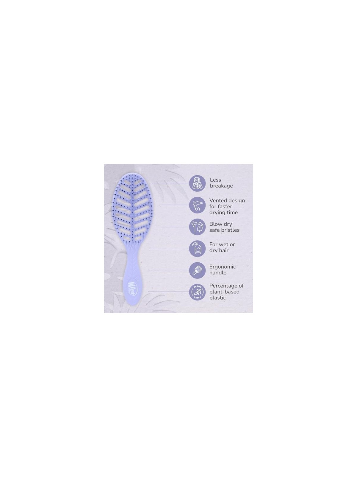 Spazzola per capelli Wet Brush Go Green Speed Dry viola