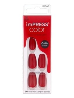 Unghie autoadesive Kiss My Face imPRESS Color MC Reddy or Not 30 pz donna