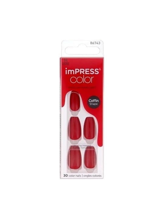 Unghie autoadesive Kiss My Face imPRESS Color MC Reddy or Not 30 pz donna