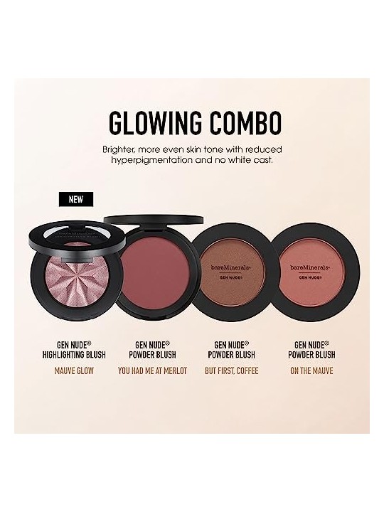 Bare Minerals GEN NUDE blush illuminante Mauve Glow 38 gr donna