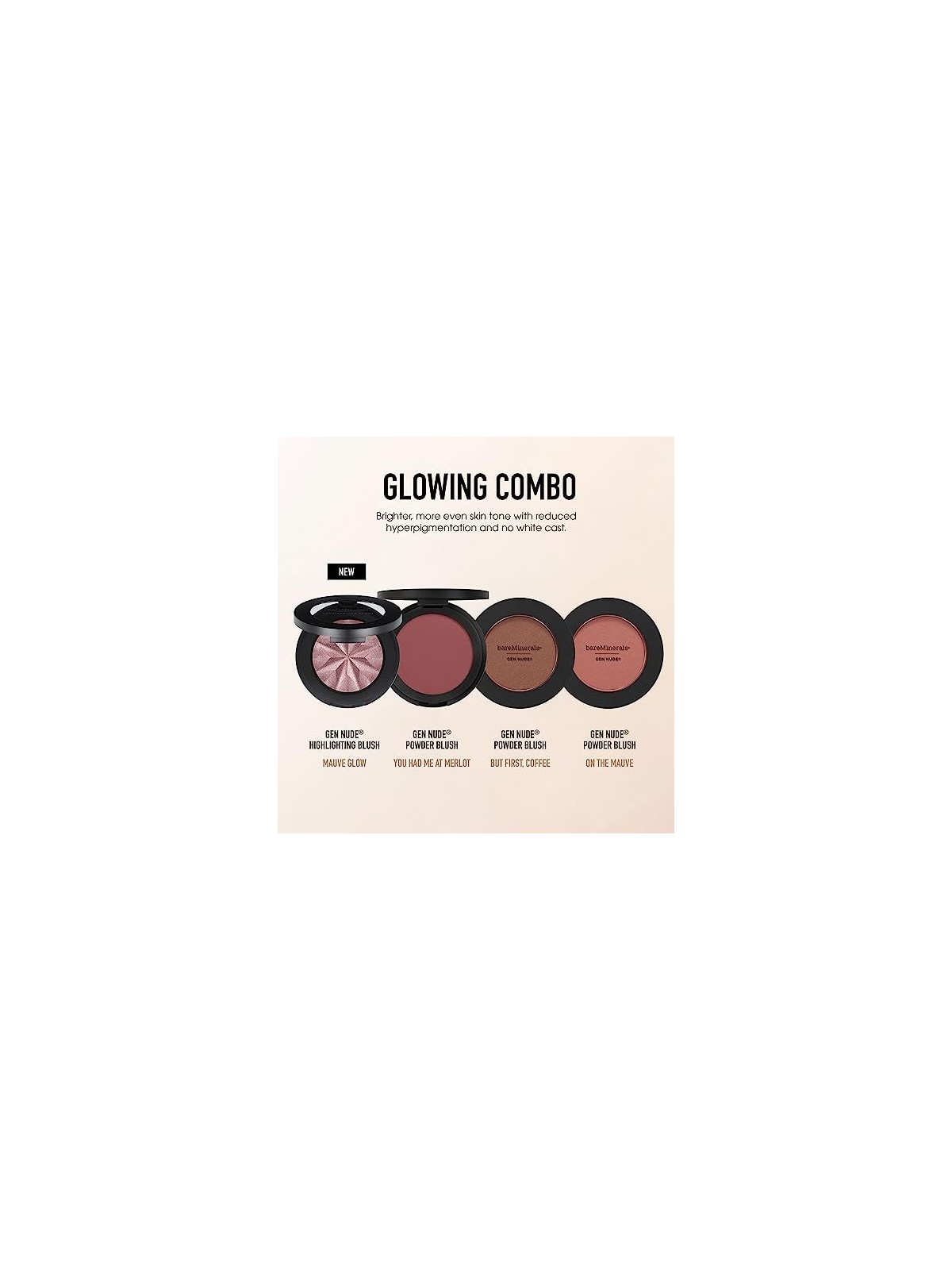 Bare Minerals GEN NUDE blush illuminante Mauve Glow 38 gr donna