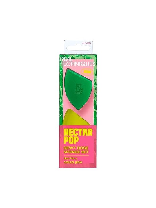 Real Techniques Set di spugne per dose di Nectar Pop Dewy donna 2 unit