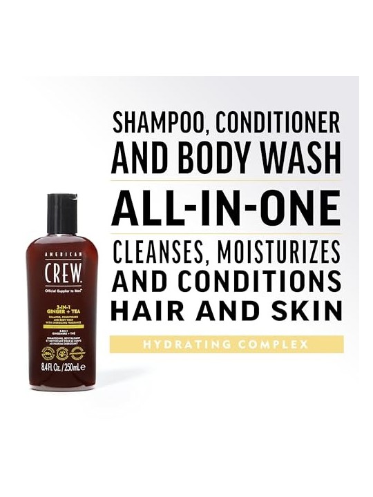 Shampoo American Crew 3 in 1 Zenzero T donna 450ml