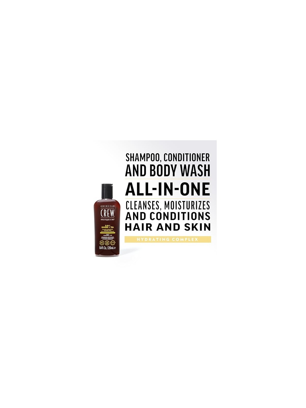 Shampoo American Crew 3 in 1 Zenzero T donna 450ml