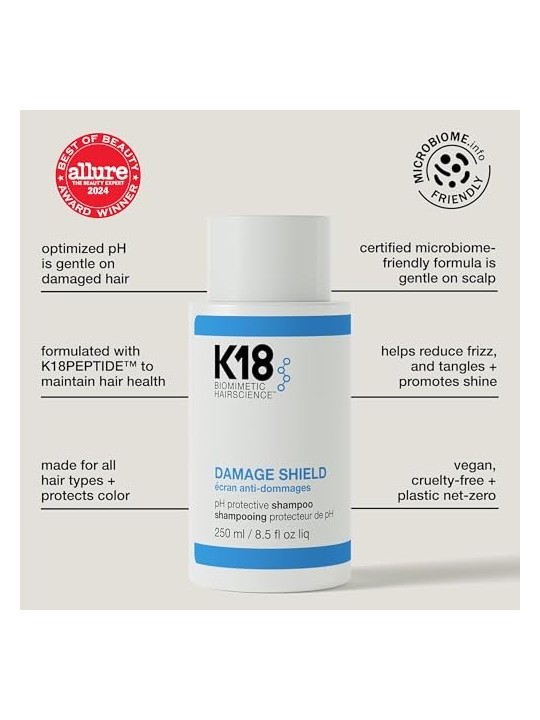 K18 Shampoo protettivo pH Damage Shield donna 250ml