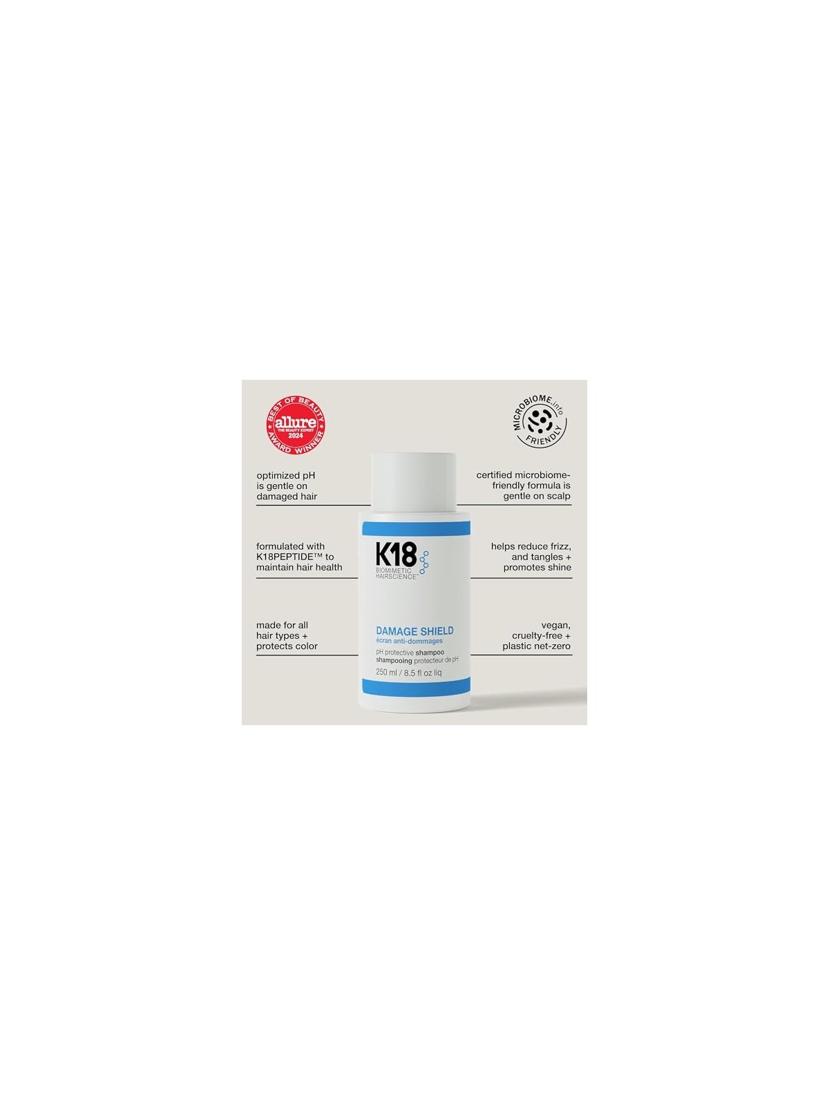 K18 Shampoo protettivo pH Damage Shield donna 250ml