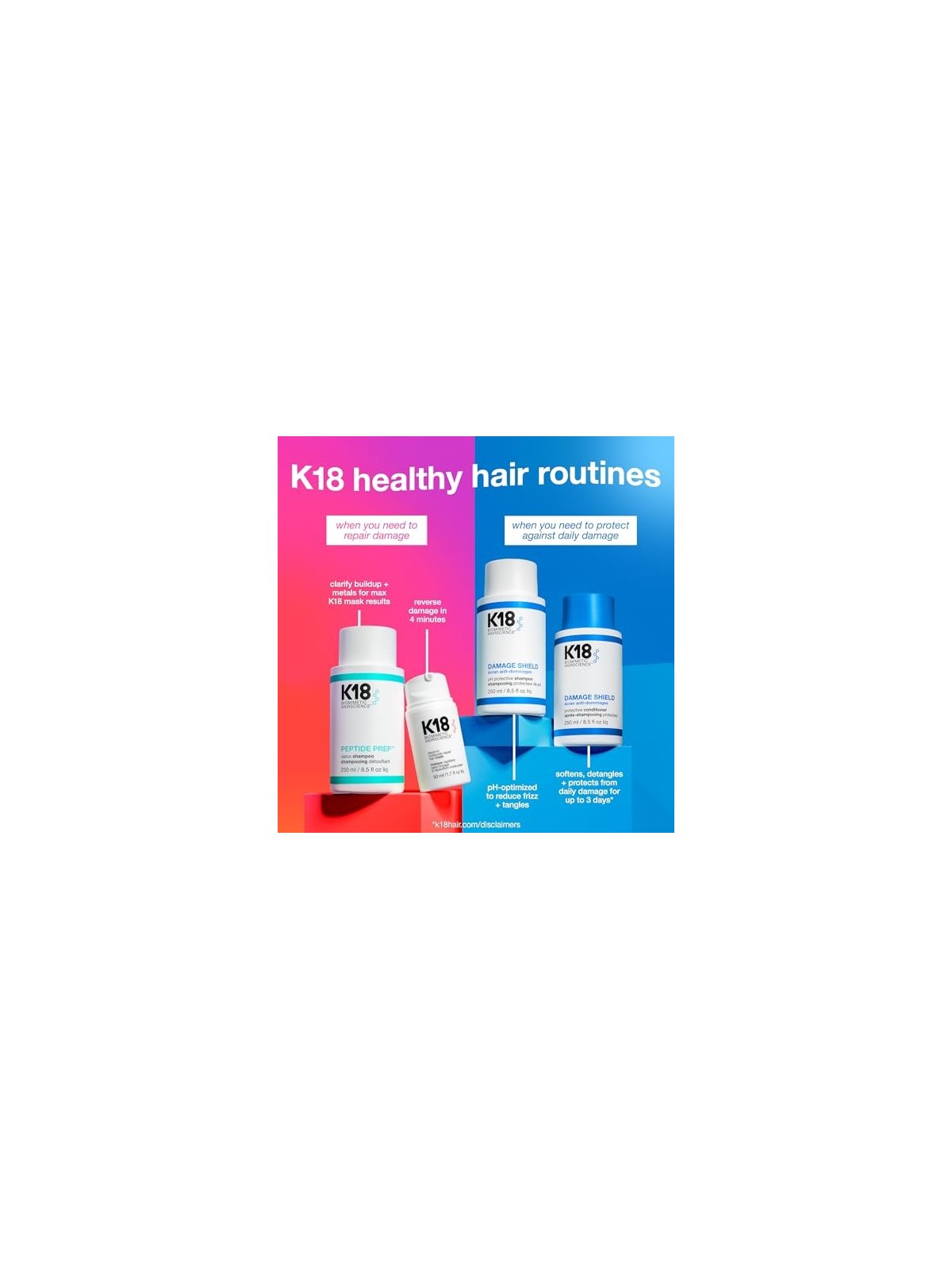 K18 Shampoo protettivo pH Damage Shield donna 250ml