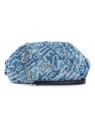 Guess Central City Denim Blue Polyester Clutch Bag