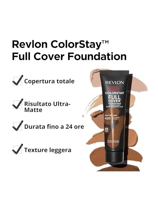 Fondotinta Revlon COLORSTAY FULL COVER 200nude 30ml donna