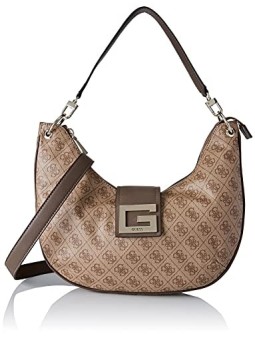 Borsa Hobo Guess Brightside Poliuretano Latte Donna