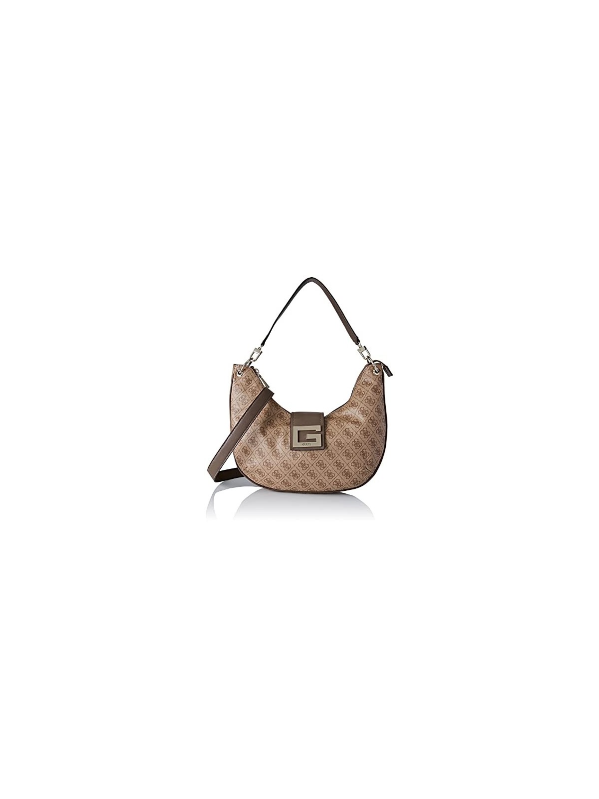 Borsa Hobo Guess Brightside Poliuretano Latte Donna