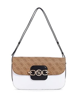 Borsa Mini Guess Hensely Latte Donna