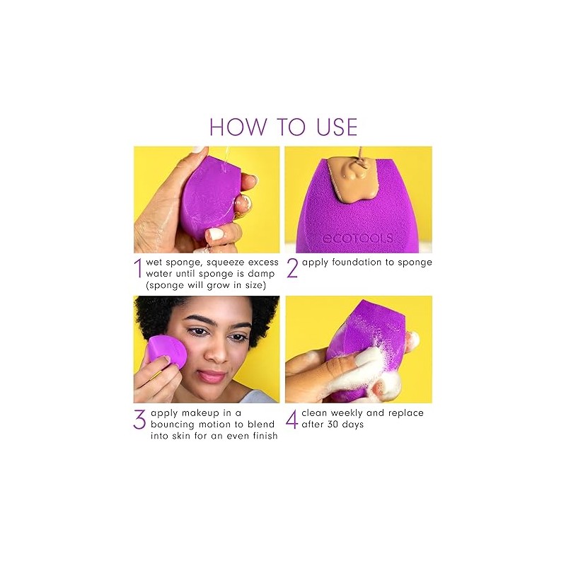 EcoTools Spugnetta trucco Bioblender Spugnetta trucco donna 1 unit