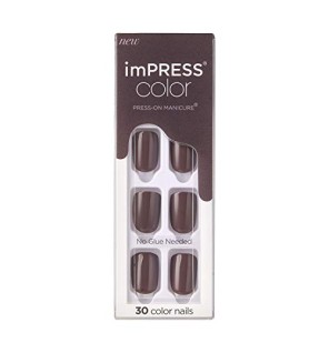 Unghie autoadesive imPRESS Color Try Grigie 30 pz donna