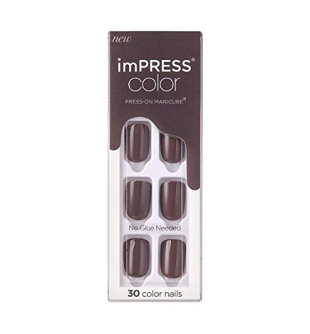 Unghie autoadesive imPRESS Color Try Grigie 30 pz donna