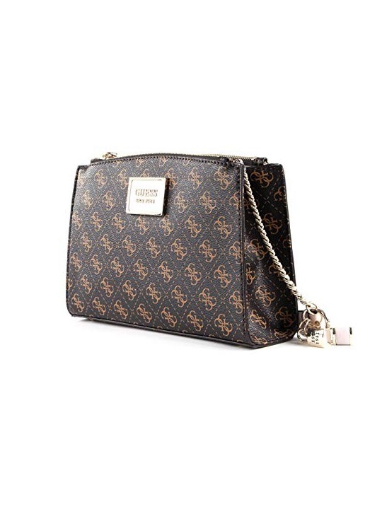 Guess Tyren Borsa a Tracolla Marrone Pietra per Donna